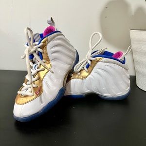 Nike 2018 Little Posite One GS 'Fuchsia Blast' Sneakers Sz 13